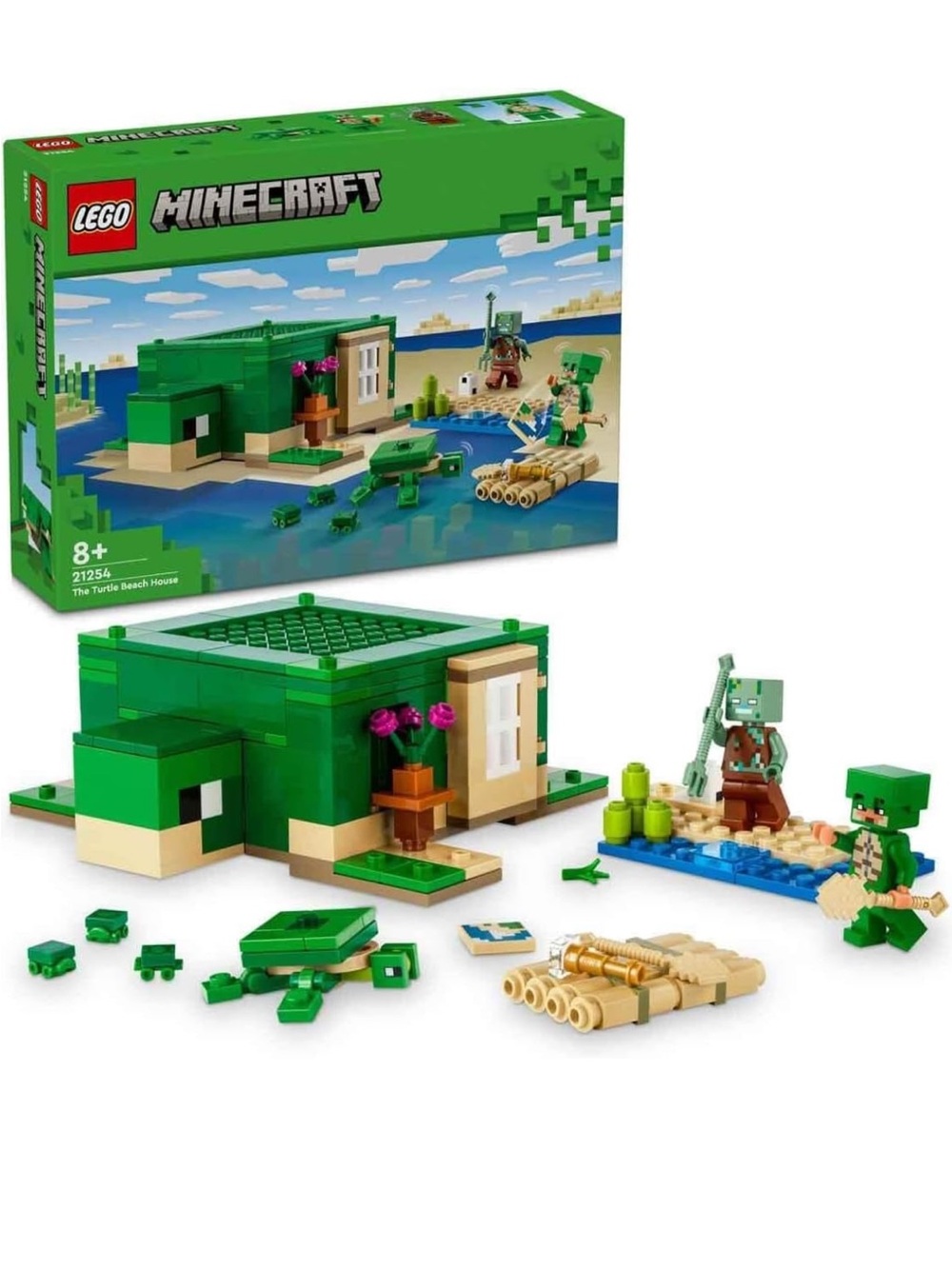 LEGO Minecraft Green Turtle Beach House Playset